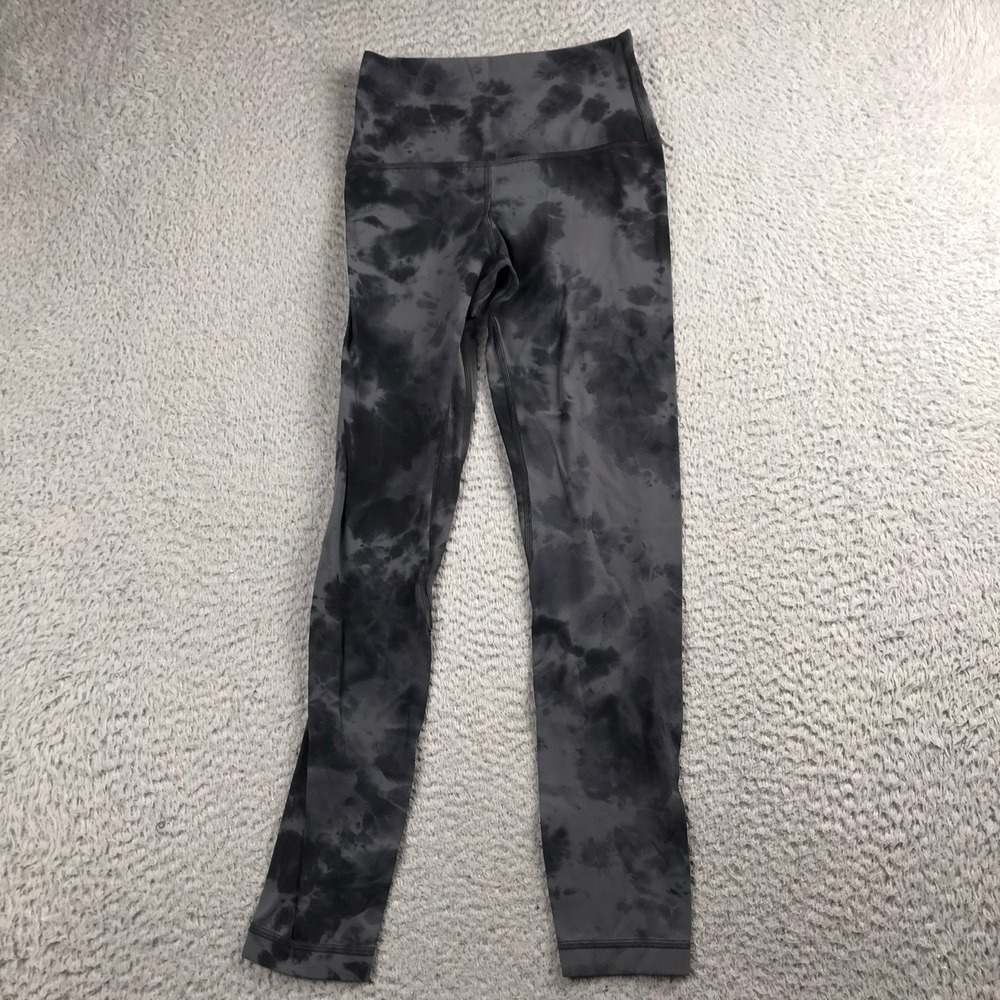 Lululemon Align High Rise Pants Women 4 (22x26) Grey Diamond Dye Graphite
